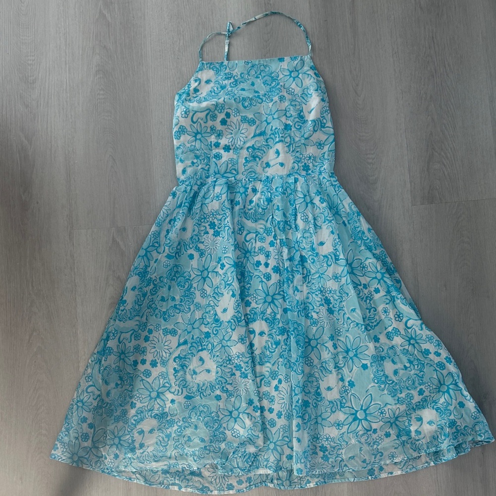 Lilly Pulitzer Blue Lion Dress broken strap